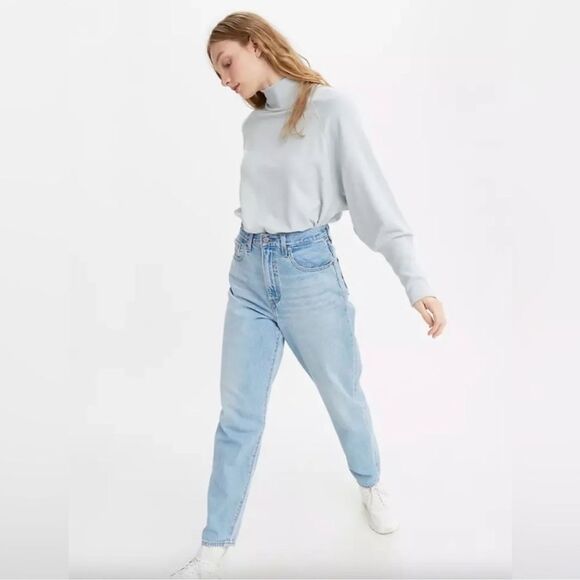 Levi’s Blank Label High Loose Taper‎ Light Wash Denim Jeans 31 / 28 - Picture 10 of 12